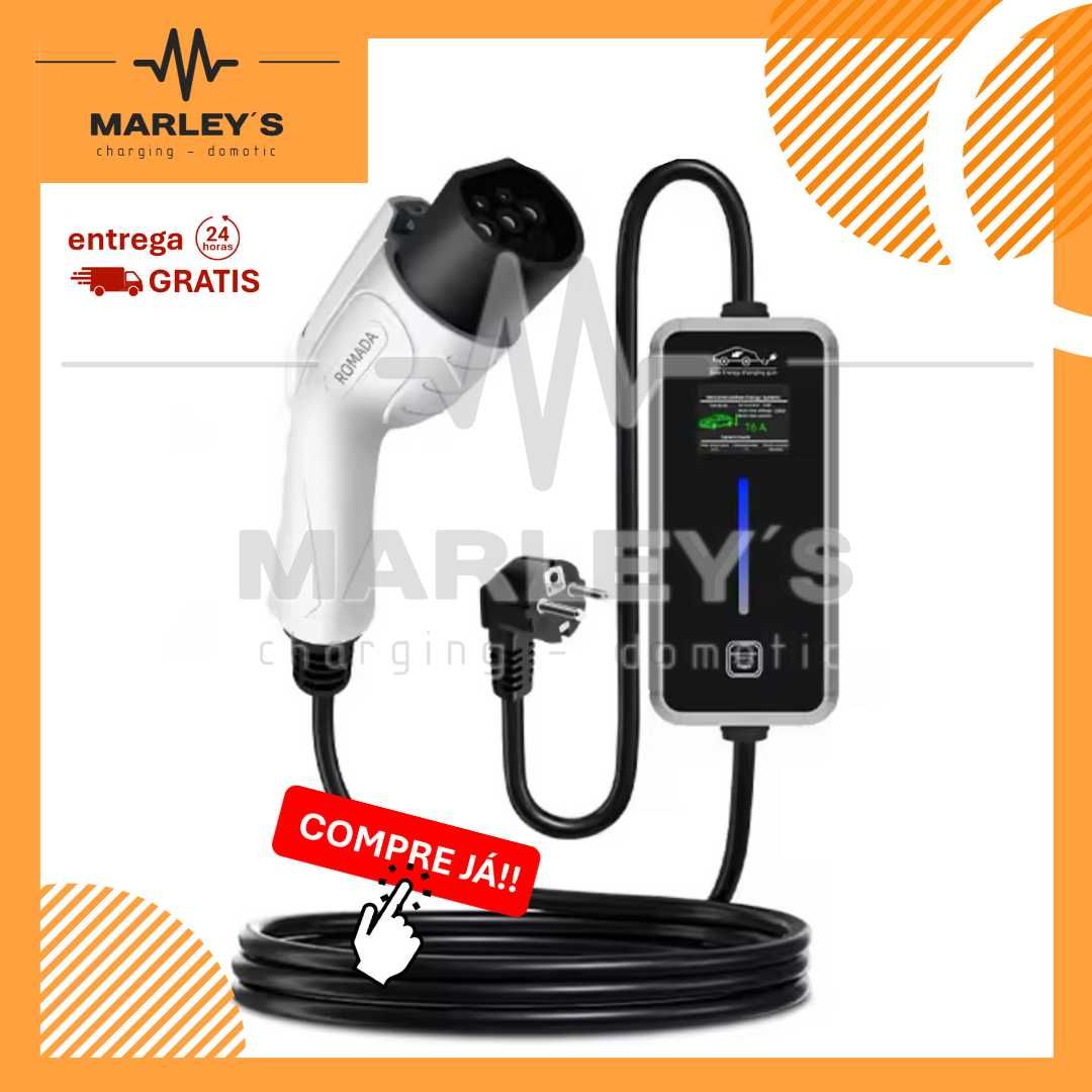 Carregador Portátil 3.5 kw -16A c/10 METROS CABO - Eletricos/ Hibrido