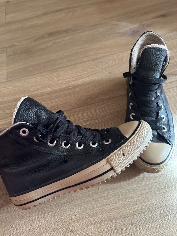Высокие кожаные кеды Coverse All star 39