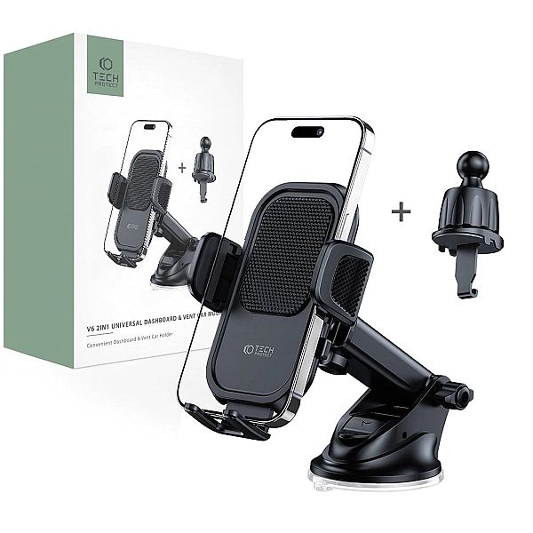 Tech-Protect V6 Universal Dashboard & Vent Car Mount Black