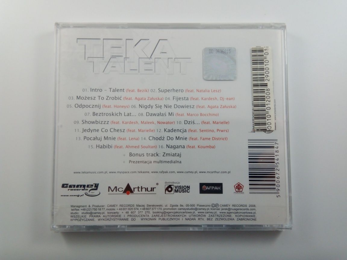 Płyta CD Teka talent.