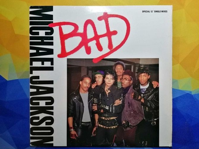 Michael Jackson Bad (5 Mixes) Commercial 12" Single (USA)