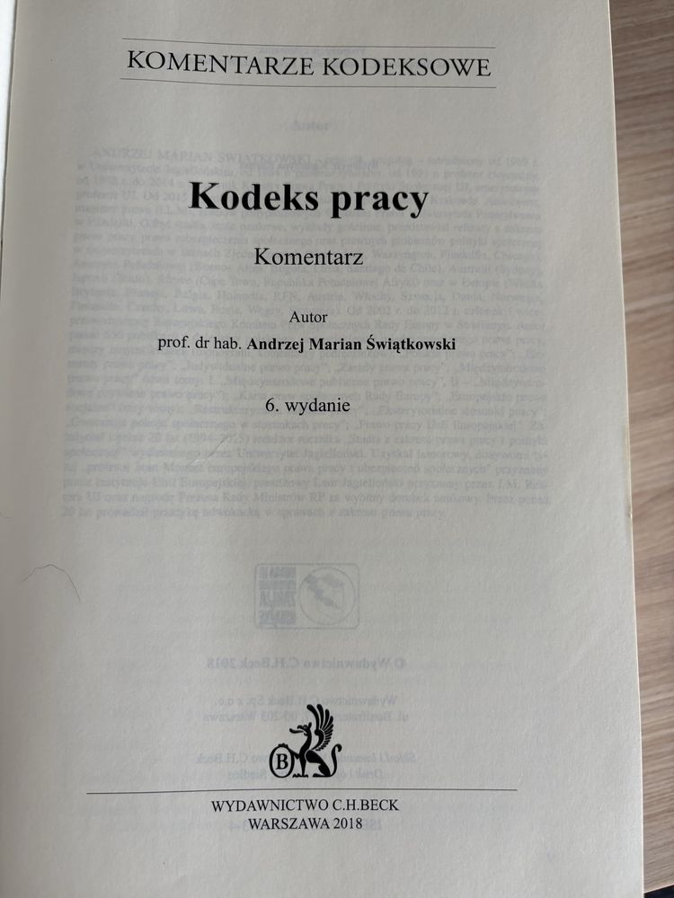 Kodeks pracy duży komentarz 2018
