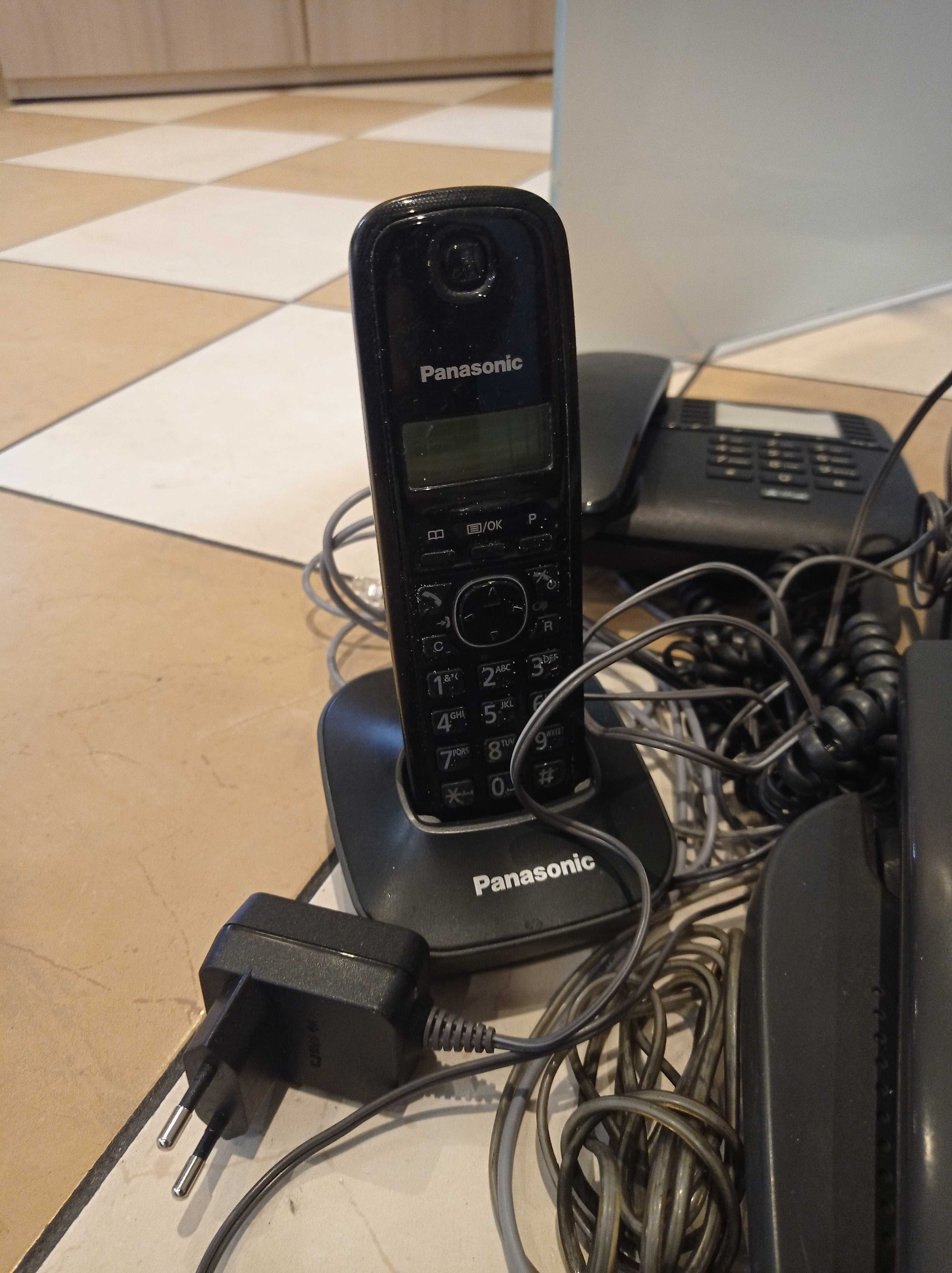 Telefony biurowe 7 szt. bezprzewodowe przewodowe Panasonic Alcatel