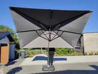Parasol ogrodowy szary Siena 3x4m Garden Point + podstawa