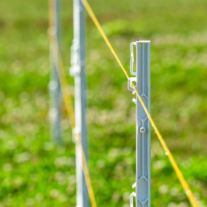 Palik ogrodzeniowy z polipropylenu 105 cm, biały podwójna stopka