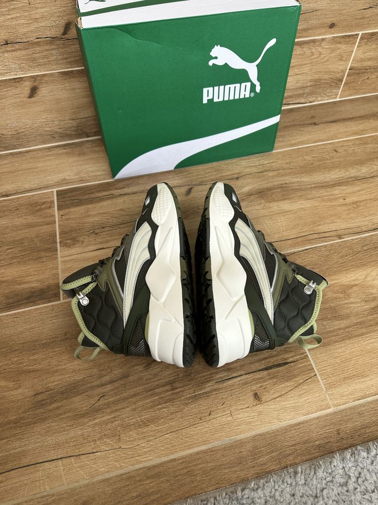 Кроссовки Puma RS-X Hi Dark Olive- Vapor Gray