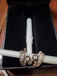 Серьги серебро с позолотой