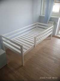 Ліжко дитяче білий колір 160х80см.Масив дерева сосна.Кровать для детей