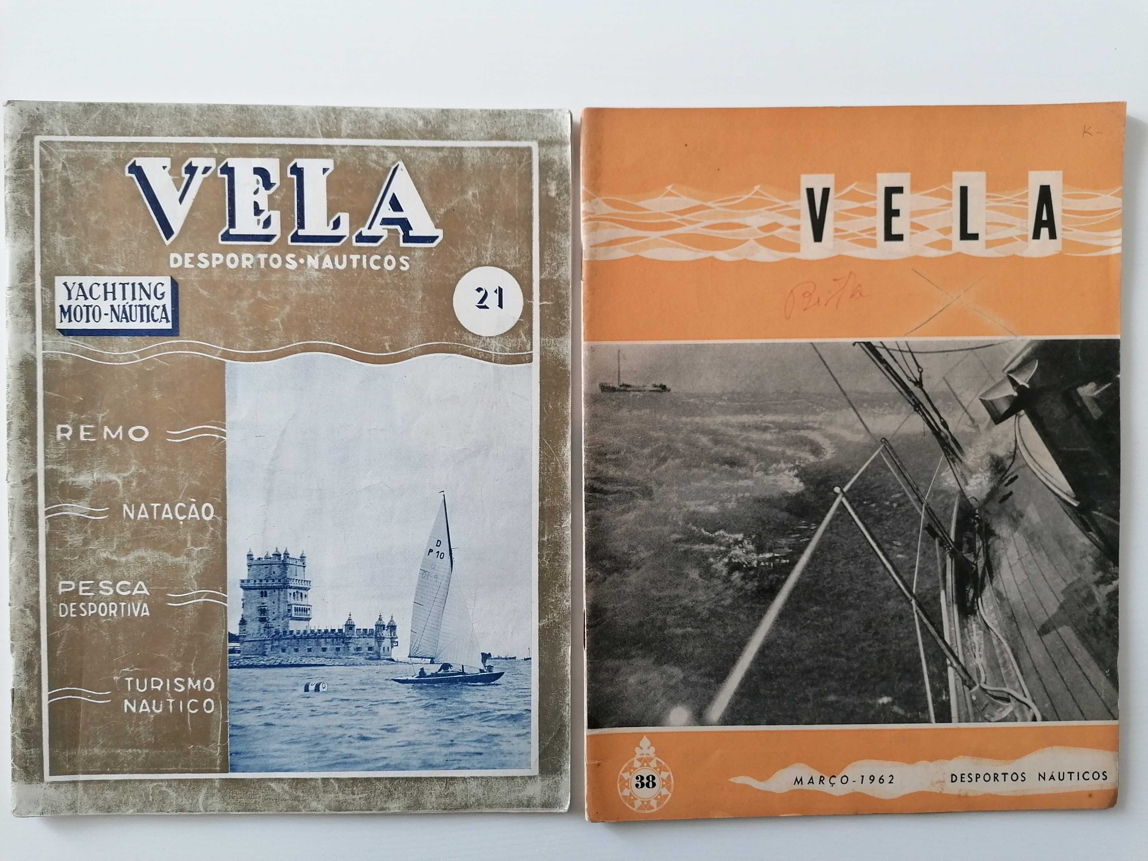 Revista Vela - desportos náuticos, iates - anos 40/60