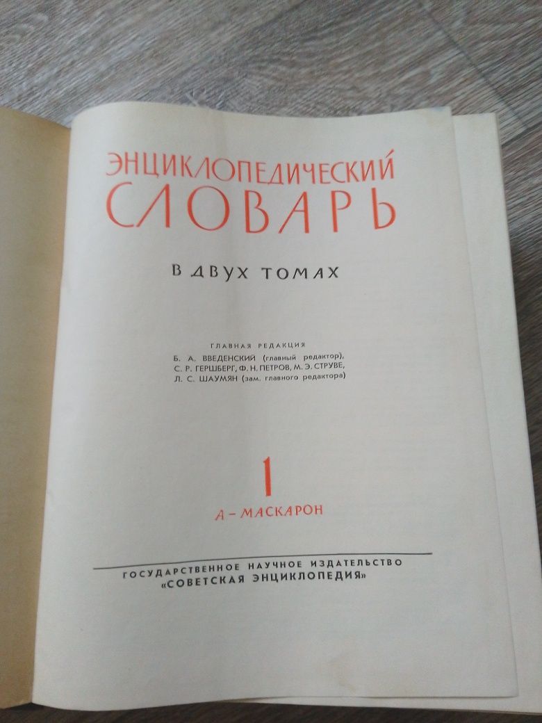 Энциклопедический словарь в 2 томах