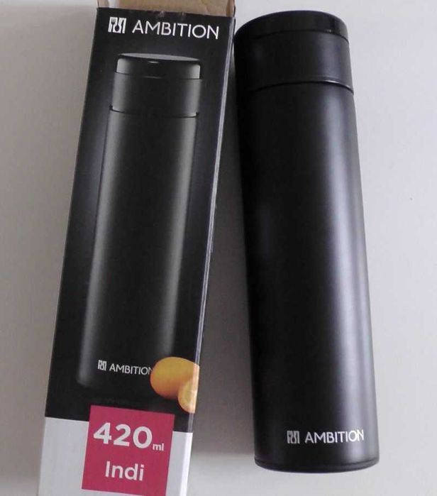 Butelka termiczna Kubek Indi Wskaźnik LCD Ambition 420ml czarny