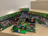 Lego Minecraft 21127 Forteca Komplet + figurki 5 instrukcji JAK NOWE