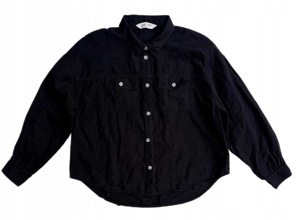 Koszula H&M Czarna 158 cm 12 13 lat Elegancka Czerń