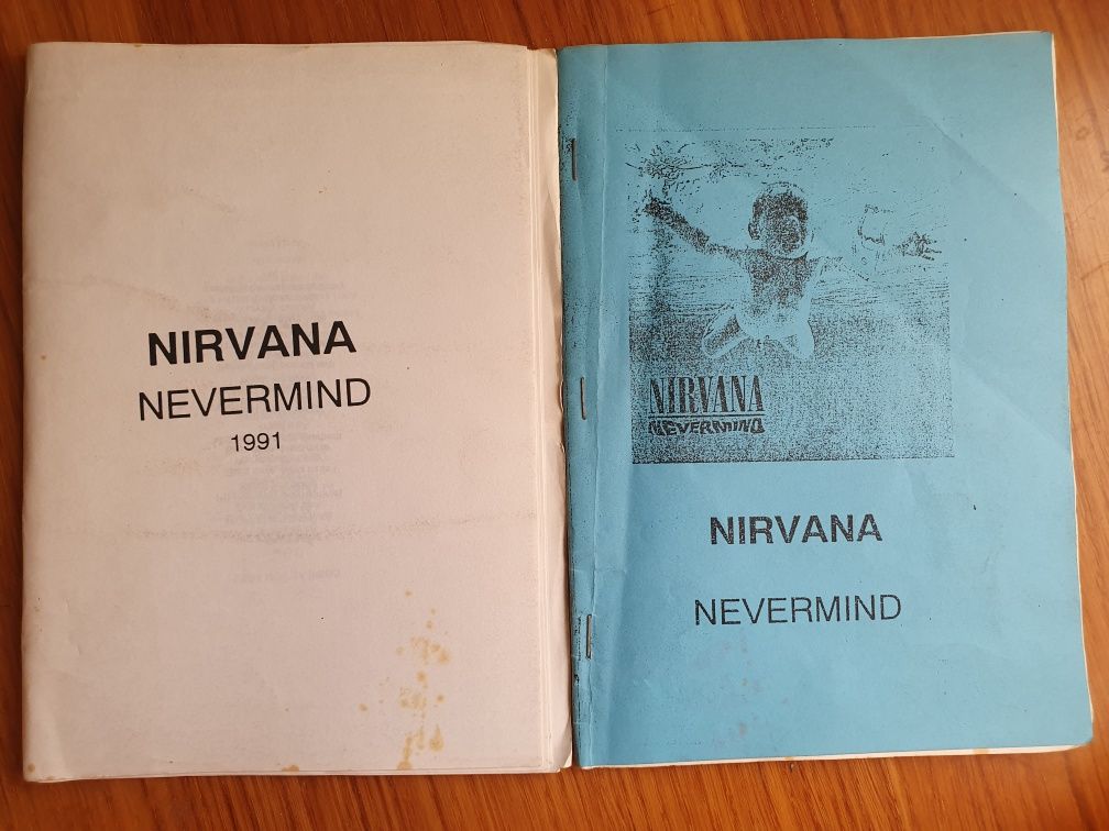 Nirvana - Nevermind 2 śpiewniki z tekstami piosenek z płyty Nevermind