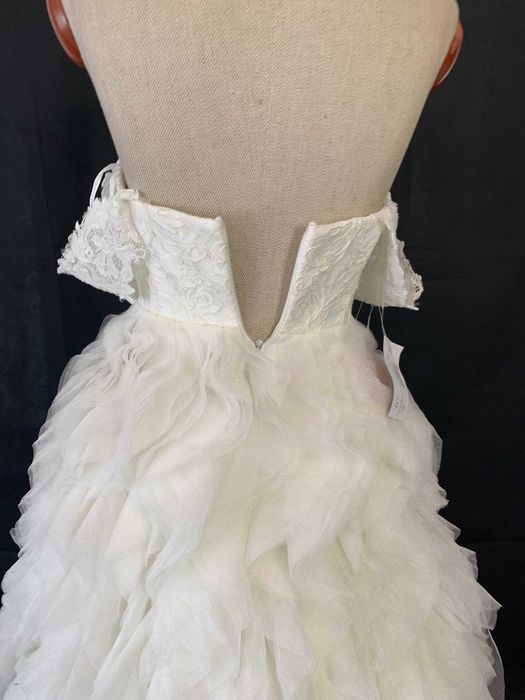 Nowa Suknia ślubna 36 S ivory falbany styl hiszpański księżniczka tiul