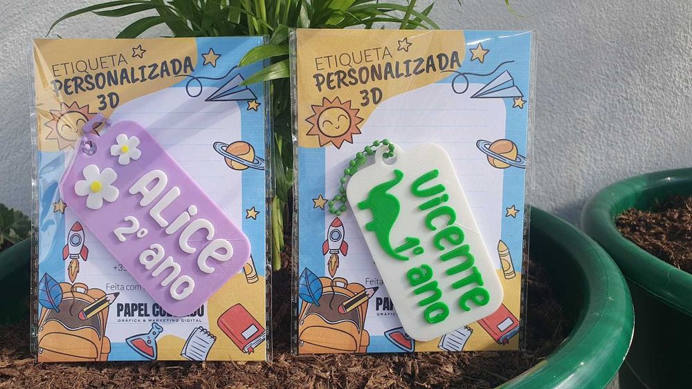 Etiquetas personalizadas para mochila infantil