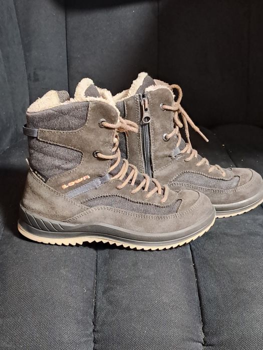 Зимние трековые ботинки LOWA оригинал             размер 32