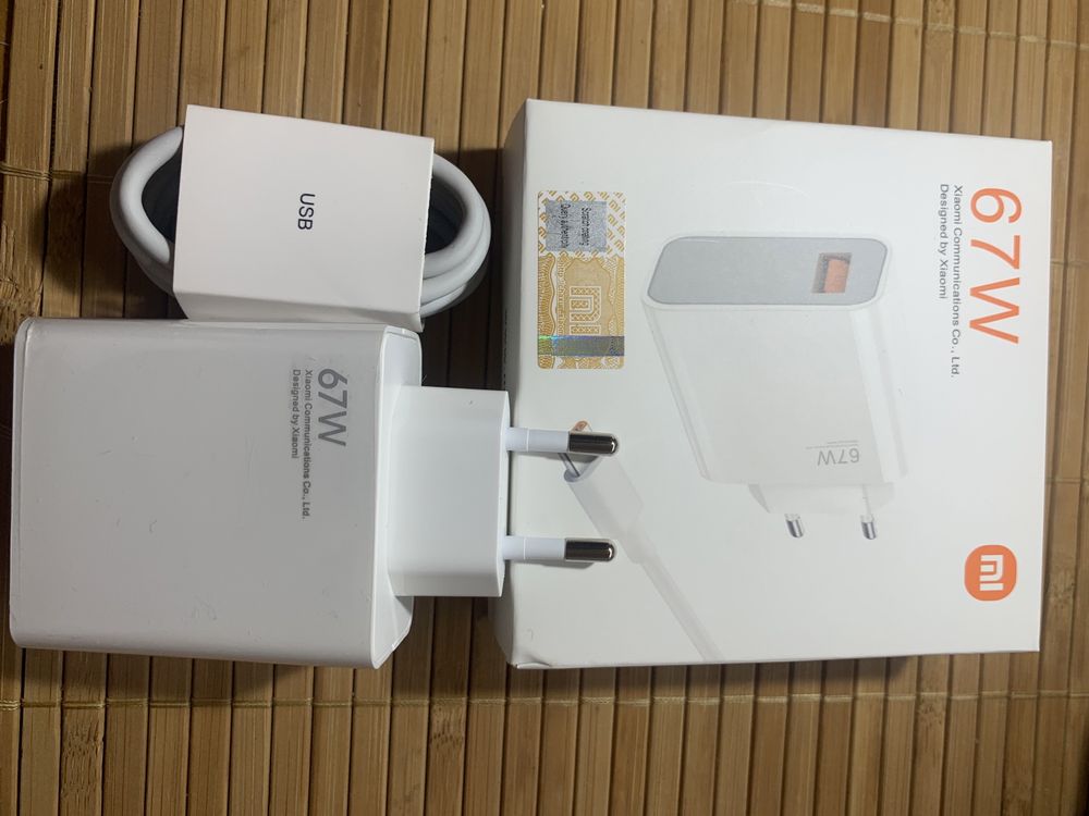 Быстрое турбо Зарядное устройство с кабелем Xiaomi 33W ORIGINAL