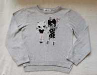 Szary sweterek H&M roz. 110/116