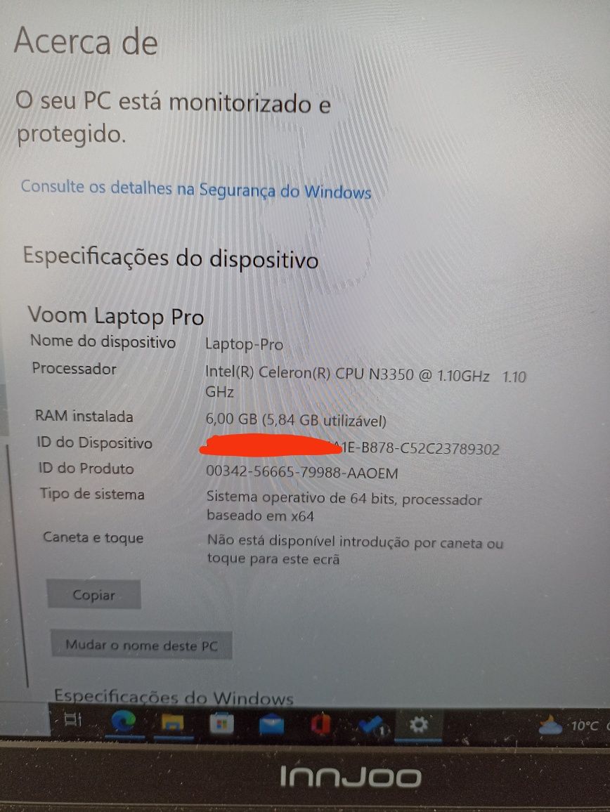 Vendo Laptop pro Injoo