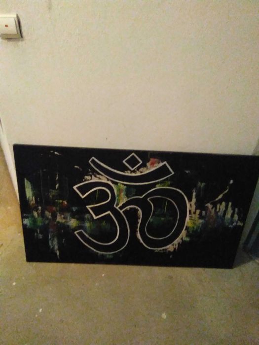 Pintura óleo em tela, Simbolo Yoga