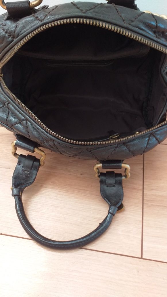 INNUE MAŁA oryginalna skóra naturalna torebka kuferek crossbody brąz
