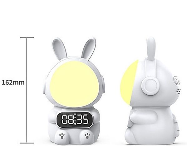 Нічник годинник будильник з таймером Кролик Rabbit clock для дітей на