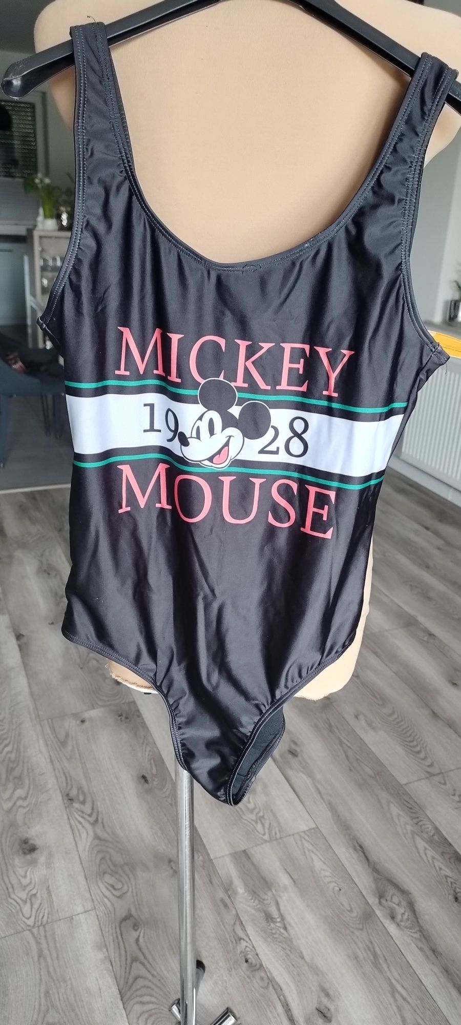 R.L nowy czarny strój kąpielowy jednoczęściowy myszka Mickey