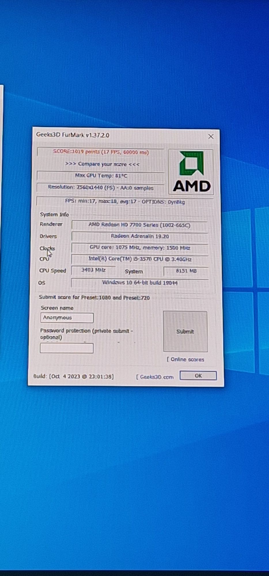 Комп’ютер Intel Core i5-3570, 8Гб, SSD 240 Gb, AMD Radeon 7790