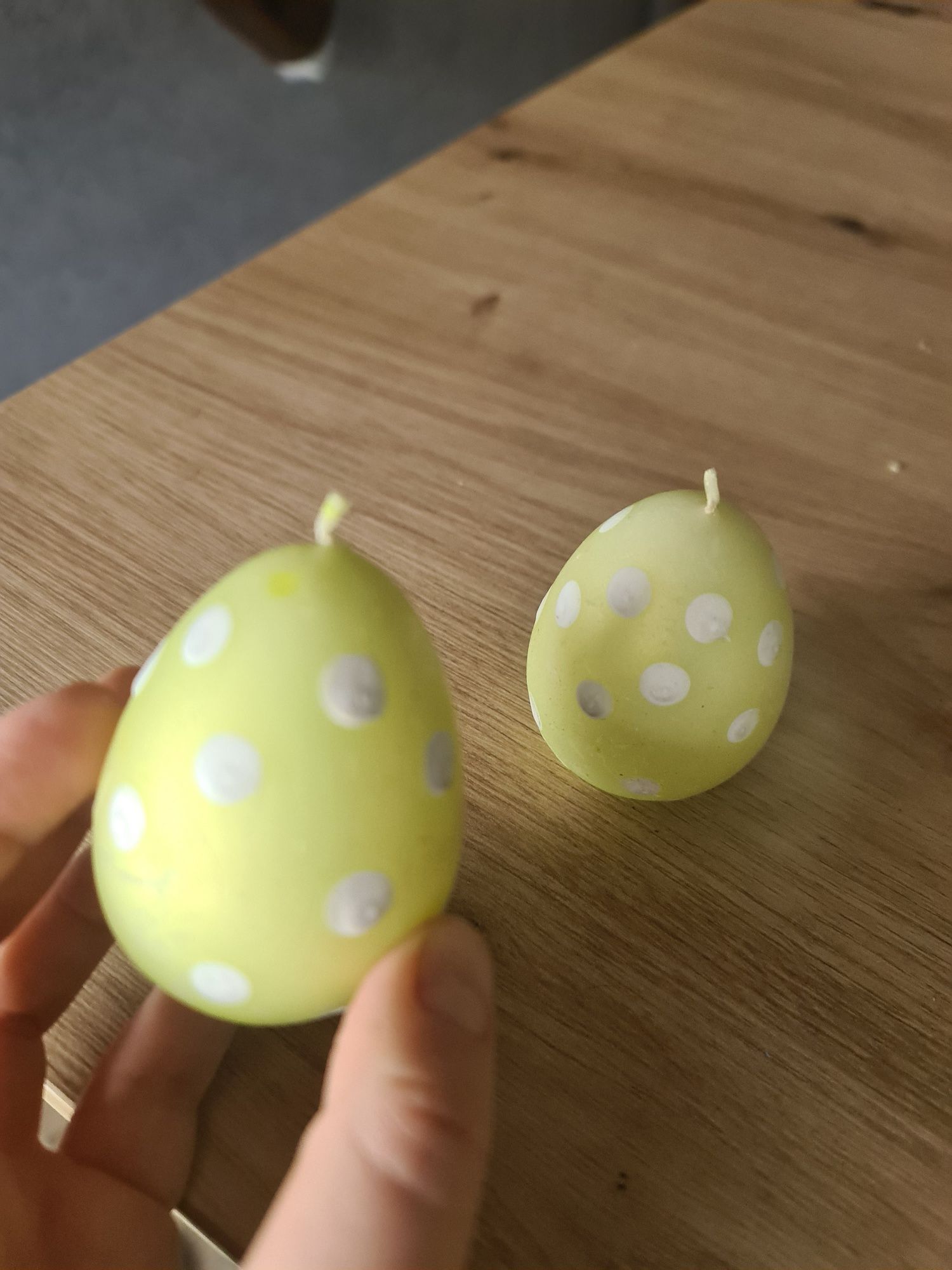 Świeczki jajka wielkanocne nieużywane zestaw na stół Wielkanoc