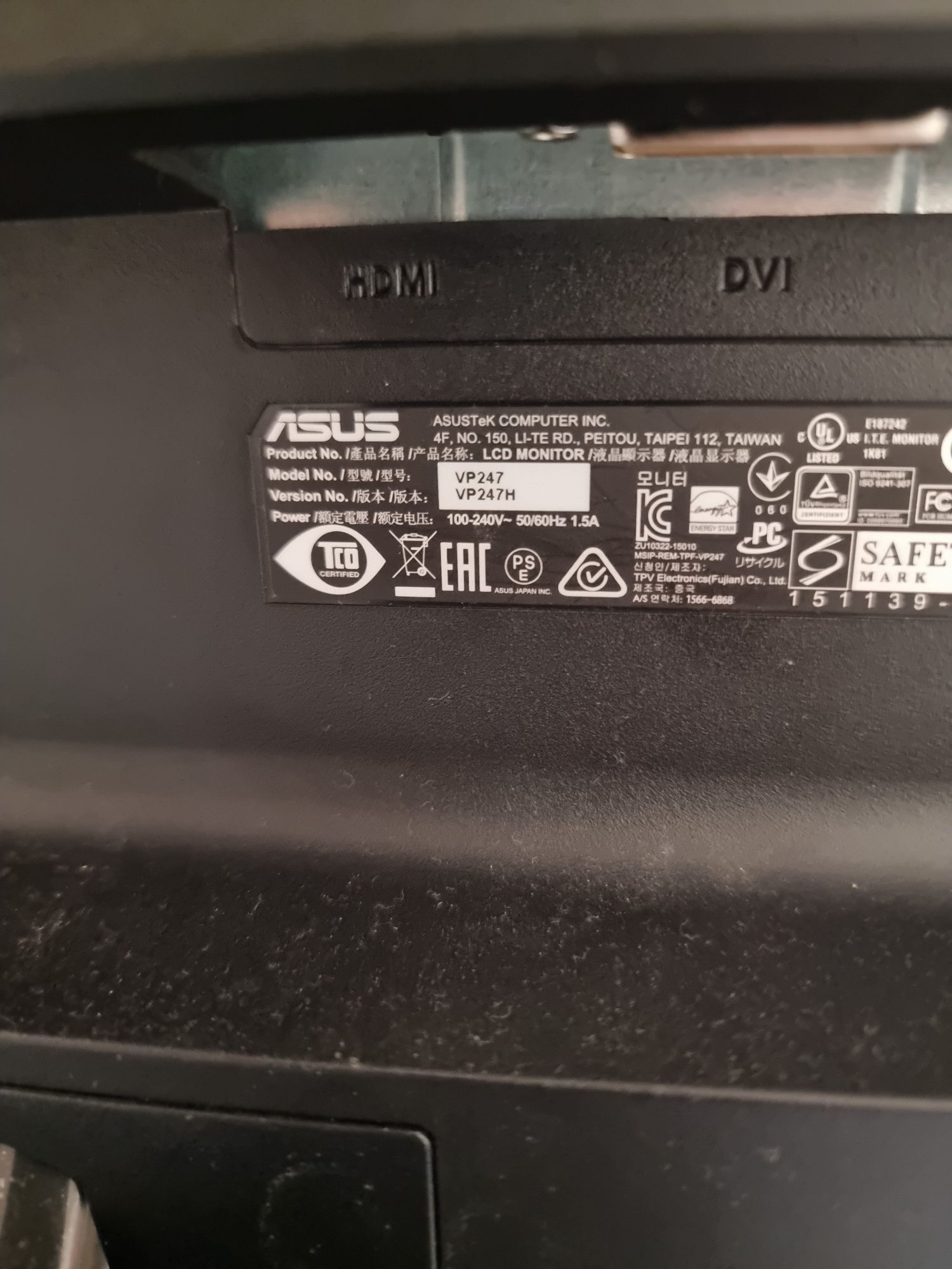 Monitor Asus HDMI