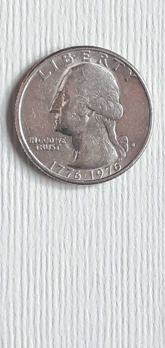 trzy  monety 25 centów  USA / z 1976  roku/ tzw. dobosz /unikalne
