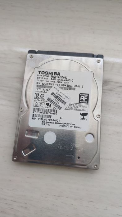 Жорсткий диск HDD SATA Toshiba, 320 Gb