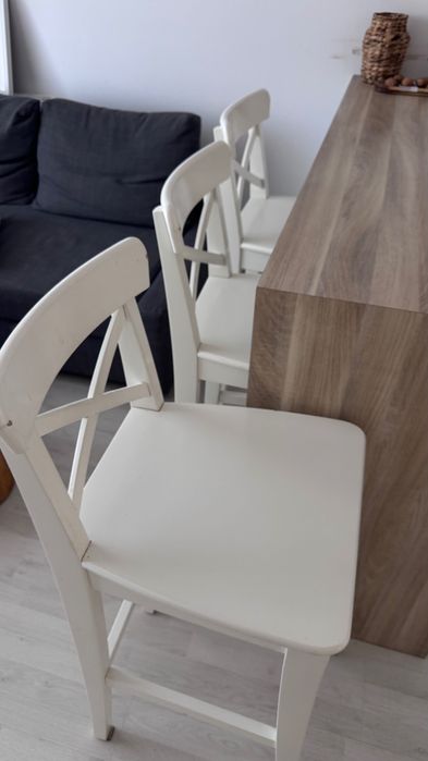 IKEA ROSENTROP 3 sztuki stołki barowe wysokie (72 cm)