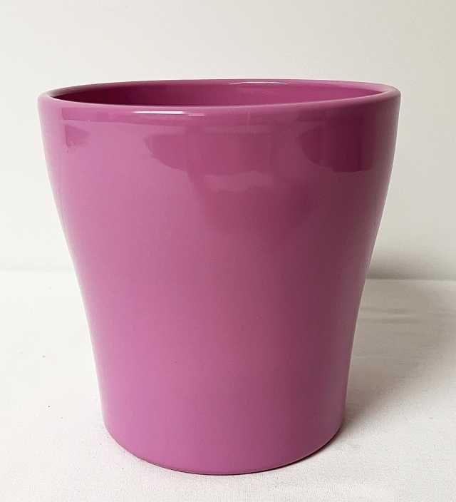 Doniczka ceramiczna różowa na kwiaty 13/13cm