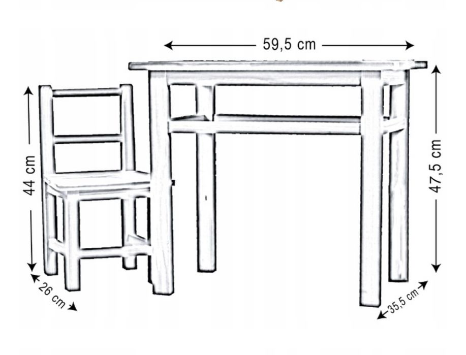 Stolik i 2 krzesełka Kubuś Puchatek dla dzieci
