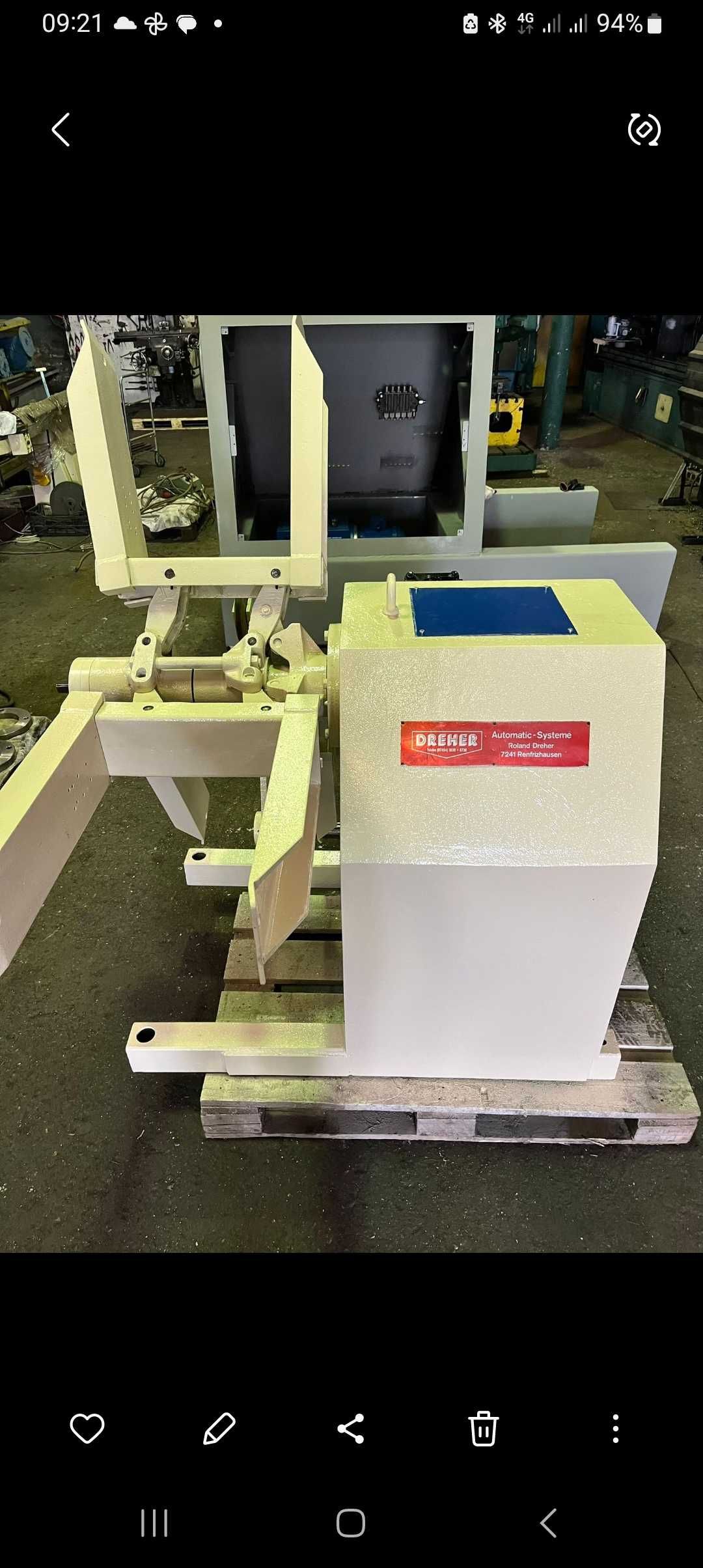 Desenrolador de Chapas Dreher , capacidade de carga 2.8 Ton.