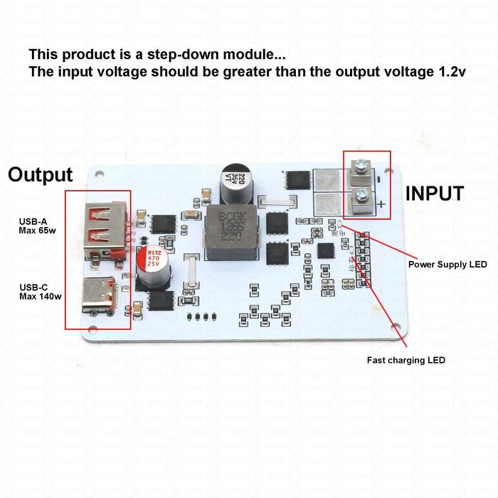 Модуль швидкої зарядки до 140w