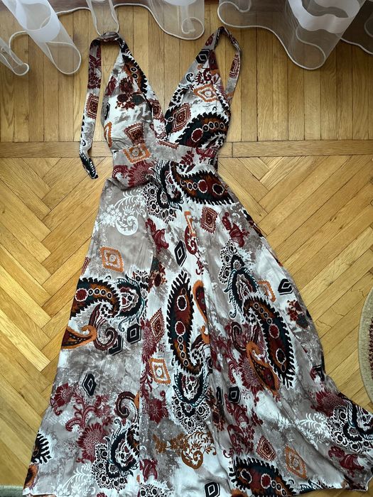 Довгий сарафан літня довга сукня розмір М-Л платье сарафан макси