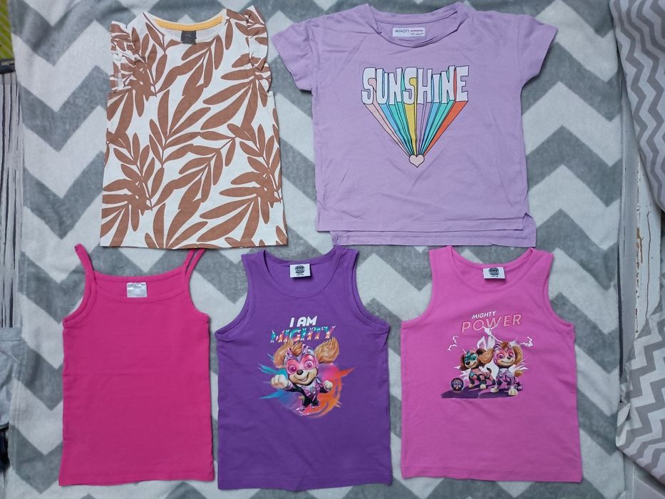 Paka ubrań dziewczęcych r. 110/116 13szt + 8szt GRATIS