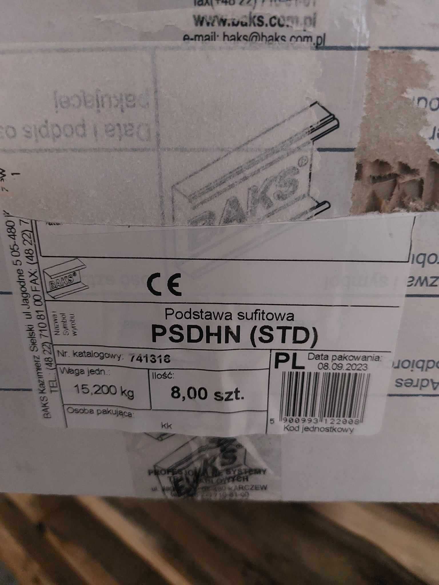 Podstawa sufitowa PSDH N 741316  BAKS