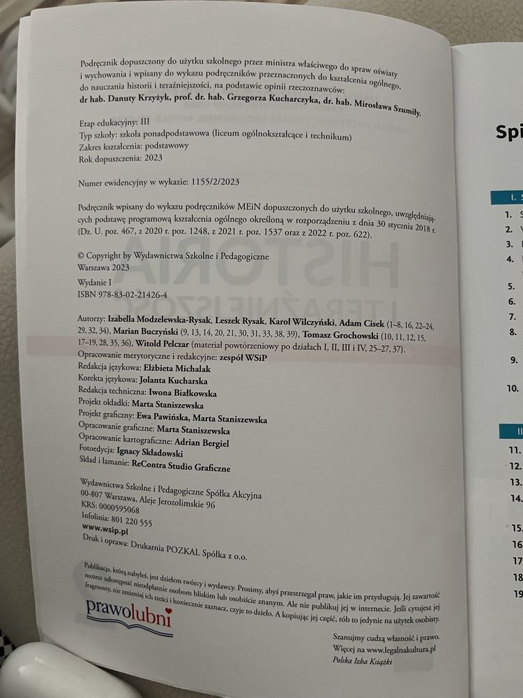 Podręcznik „Historia i teraźniejszość 2”, wyd. WSiP