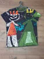 Футболка Desigual Чоловіча-Женска зелена Arty Art to Wear