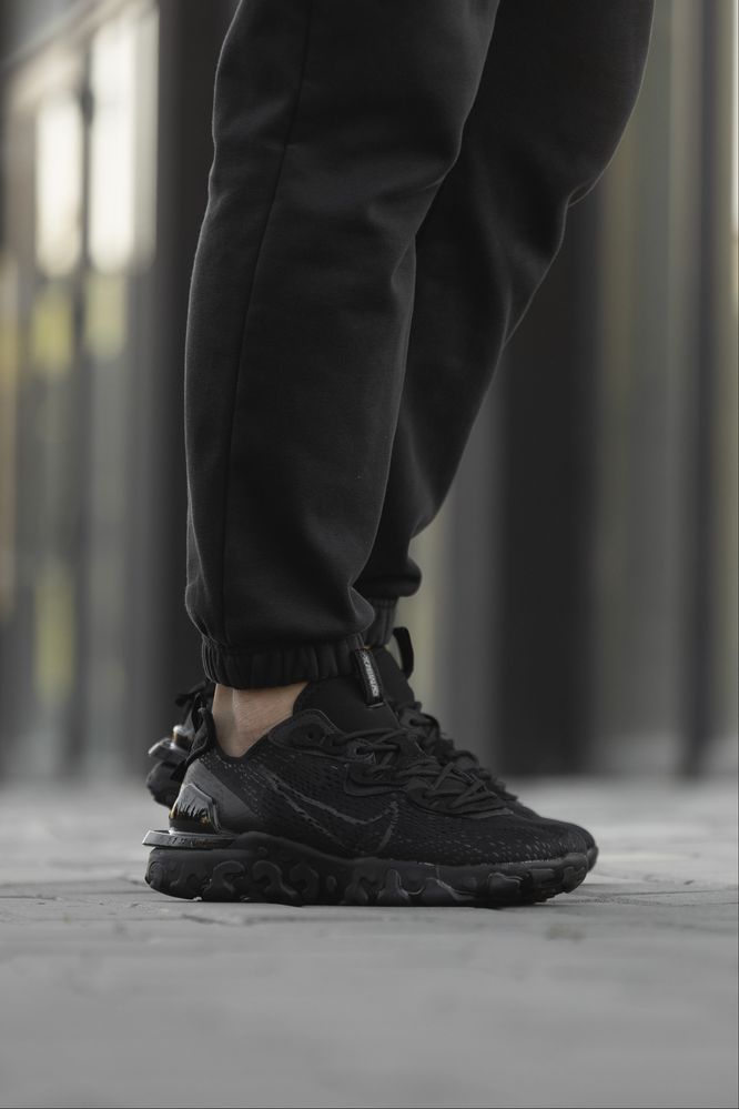 Чоловічі кросівки Nike React Vision Black найк реакт чорні 41-45