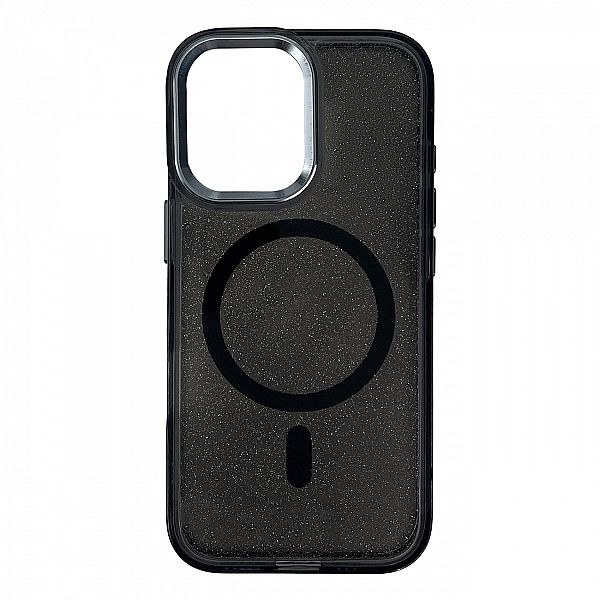 Etui brokatowe Glitter Case z MagSafe na iPhone 16e - czarne