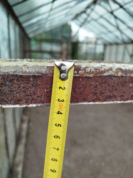 Szklarnia ogrodowa 5,70x3,30m wysokość 2,40m. Stal, szkło. Dwa wejścia