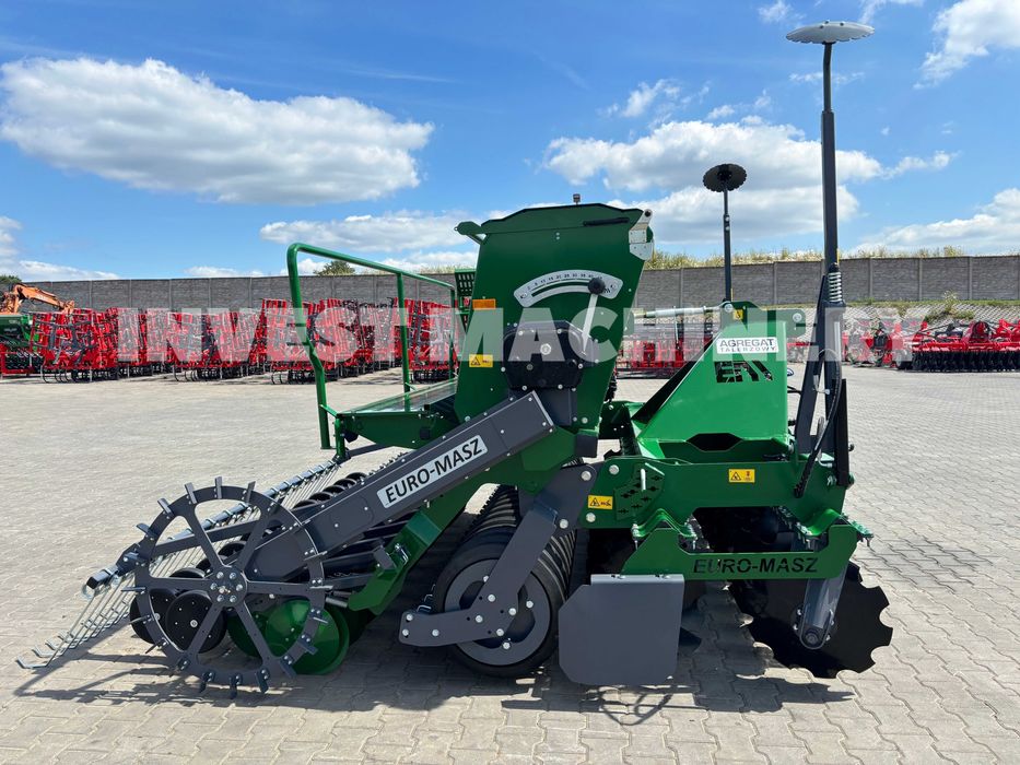 Agregat uprawowo-siewny EURO-MASZ nabudowany 3m brona siewnik NOWY !!!