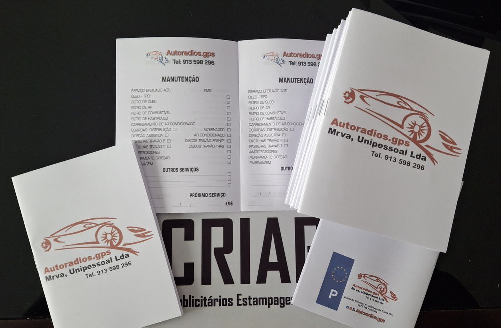 Livros de revisão automóvel com o seu logótipo ou marca