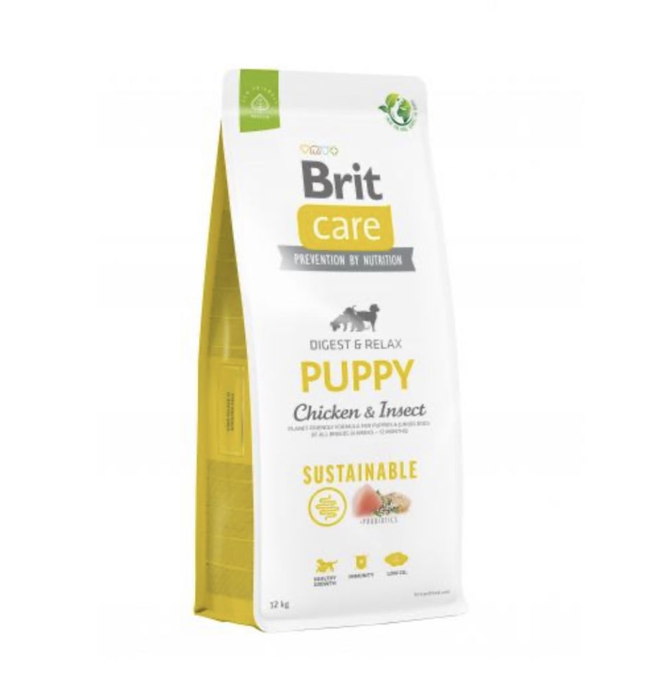 Brit Care Dog Sustainable Puppy з куркою та комахами, 12 кг