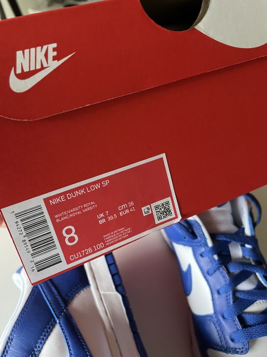 Nike Dunk Low Kentucky - Varsity Royal - 41